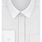 Dark brown light blue lined business shirt – Preview 1