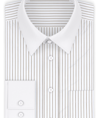 Dunkelbraun Hellblau liniert Businesshemd