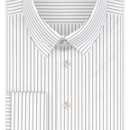 Dark brown light blue lined formal shirt – Preview 1