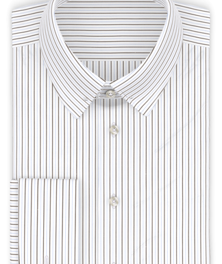 Dunkelbraun Hellblau liniert Festliches Hemd