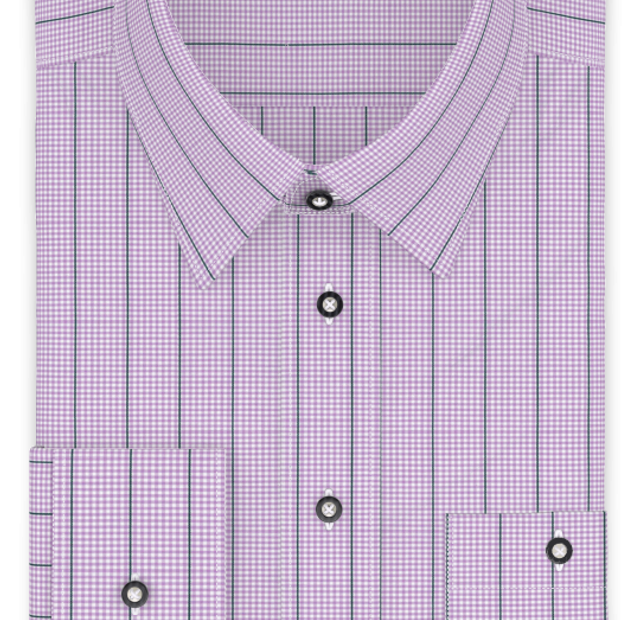 Violett Grün Dobby Trachtenhemd – Vorlagenbild