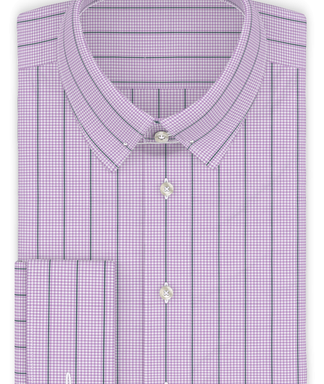 Violett Grün Dobby Festliches Hemd