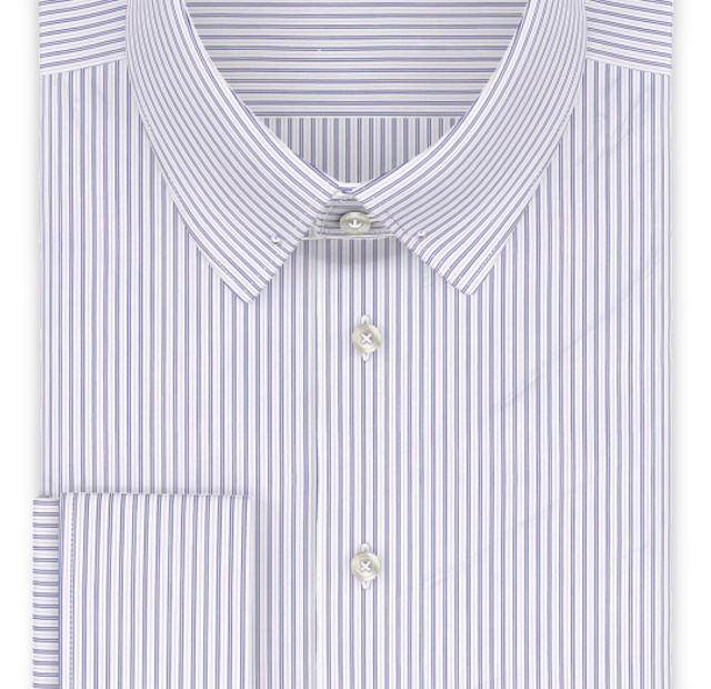 Violett Rosa liniert Festliches Hemd – Vorlagenbild