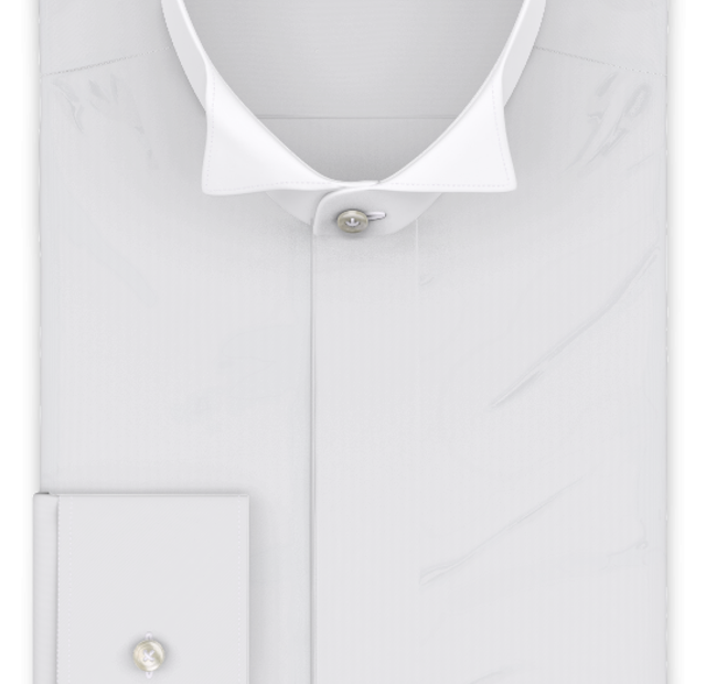 Full-twist twill light gray formal shirt – Template image