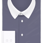 Full-twist twill blue formal shirt – Preview 1