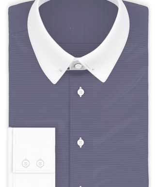 Vollzwirn Twill Blau Festliches Hemd