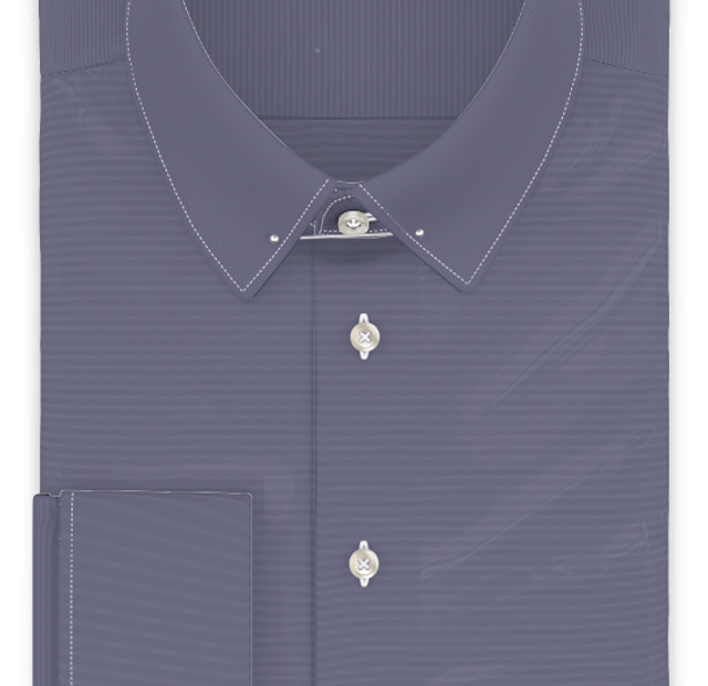 Full-twist twill blue formal shirt – Template image