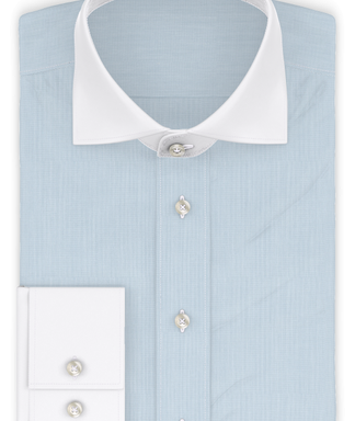 Vollzwirn Twill Hellblau Businesshemd Winchester