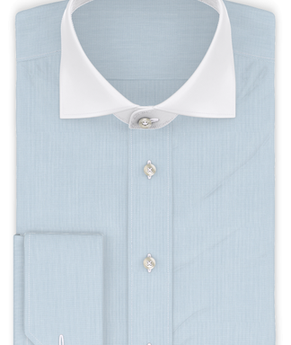 Vollzwirn Twill Hellblau Winchesterhemd