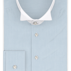 Full-twist twill light blue formal shirt – Preview 1