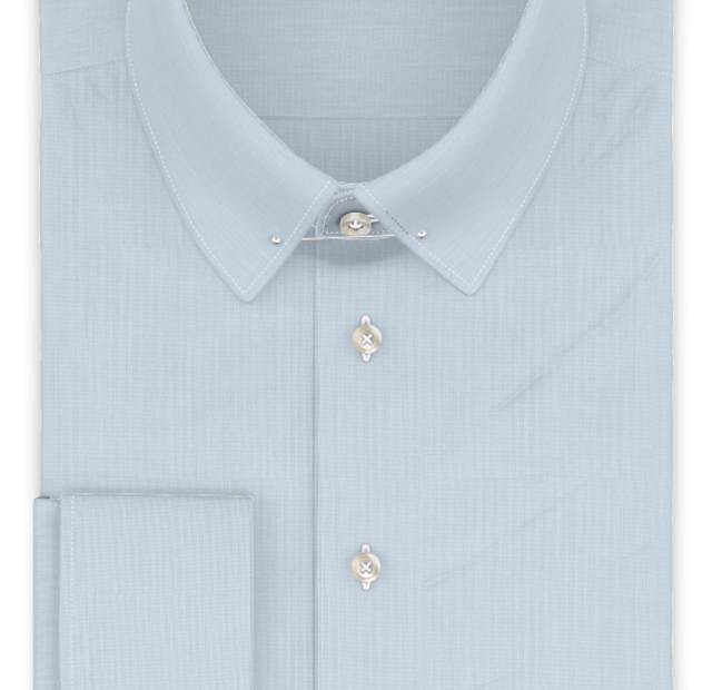 Full-twist twill light blue business shirt – Template image