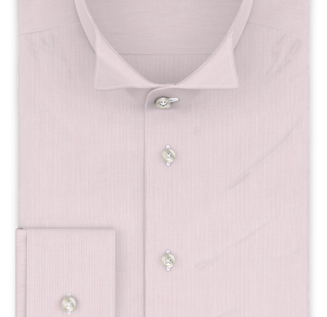 Full-twist twill pink formal shirt Sea Island premium wing collar – Template image