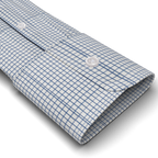 Double checkered navy blue formal shirt – Preview 2