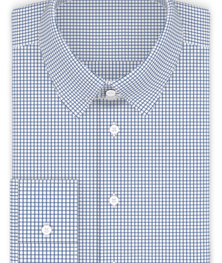 Doppelkaro Nachtblau Festliches Hemd