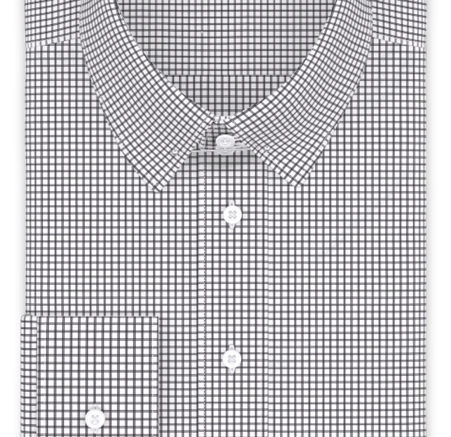 Double checkered black formal shirt – Template image