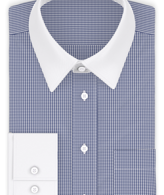 Pepita Dunkelblau Businesshemd