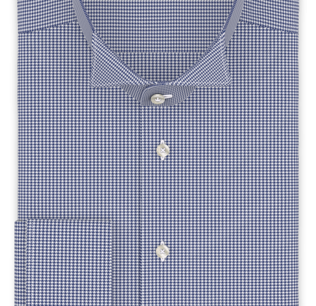 Pepita Dunkelblau Festliches Hemd – Vorlagenbild