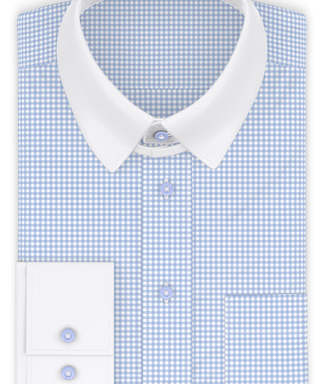 Sea Island Karo Businesshemd Tabkragen Winchester