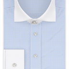 Sea Island checkered business shirt Winchester with mother-of-pearl buttons – Preview 1