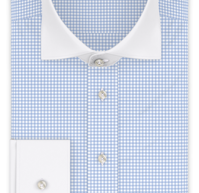 Sea Island checkered business shirt Winchester with mother-of-pearl buttons – Template image