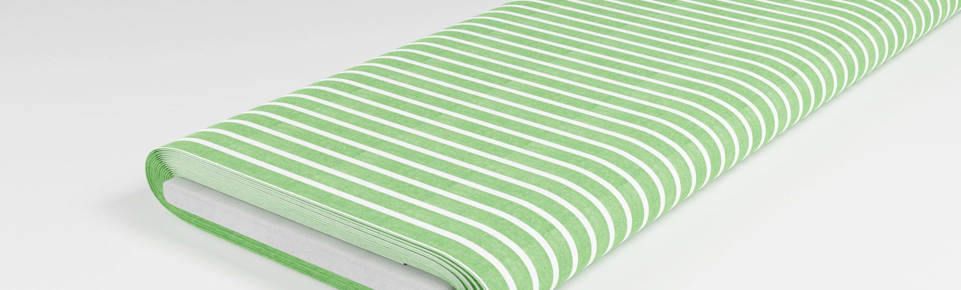 Leinenmix Maigrün gestreift