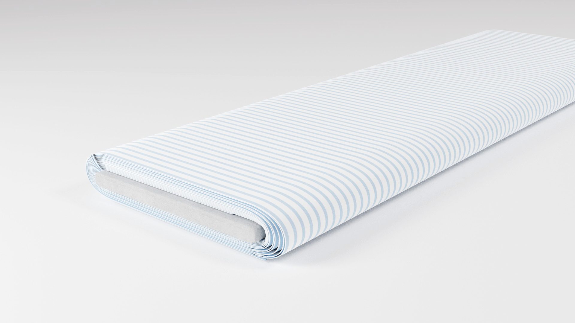 Halbzwirn Hellblau gestreift