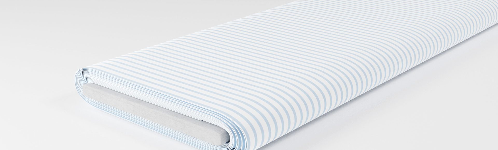 Halbzwirn Hellblau gestreift