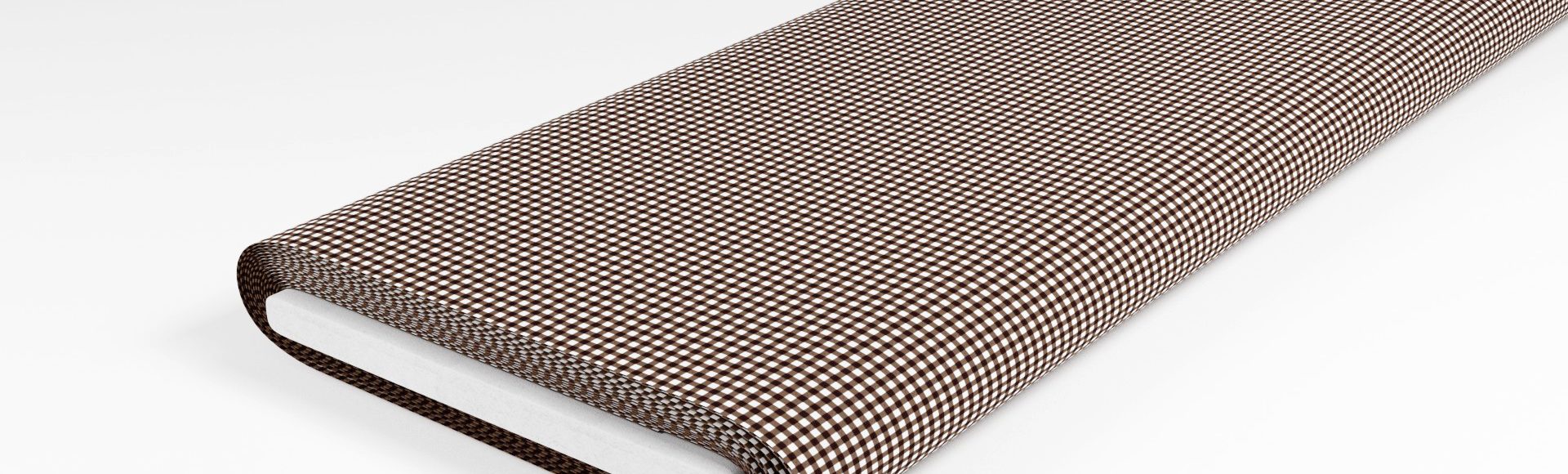 Vollzwirn Dunkelbraun kariert