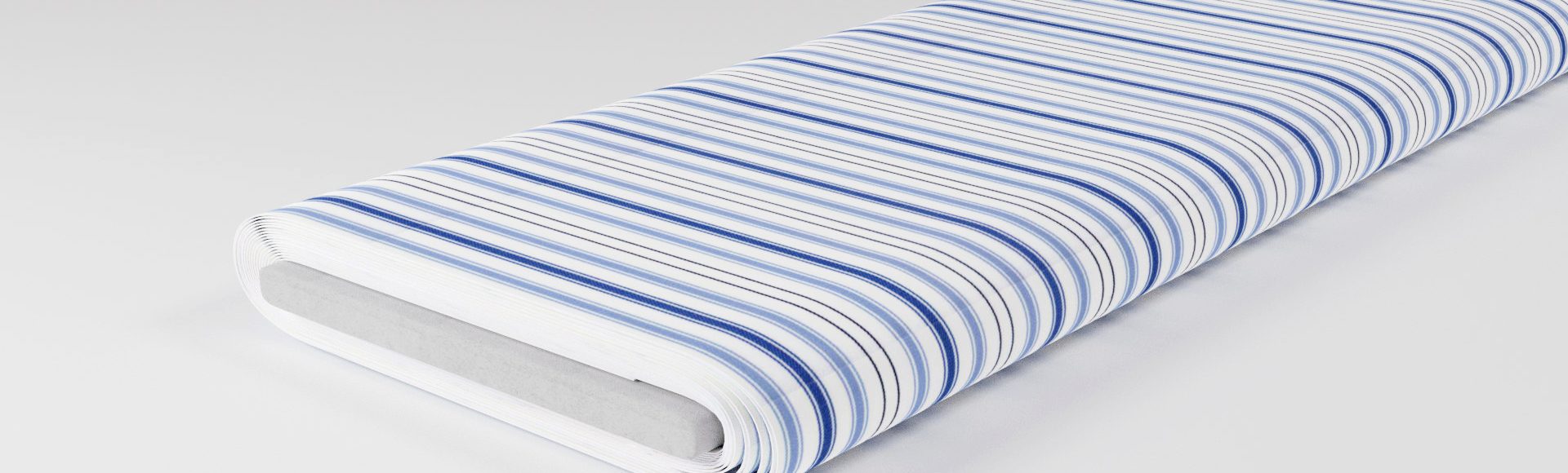 Vollzwirn Dunkelblau Hellblau gestreift