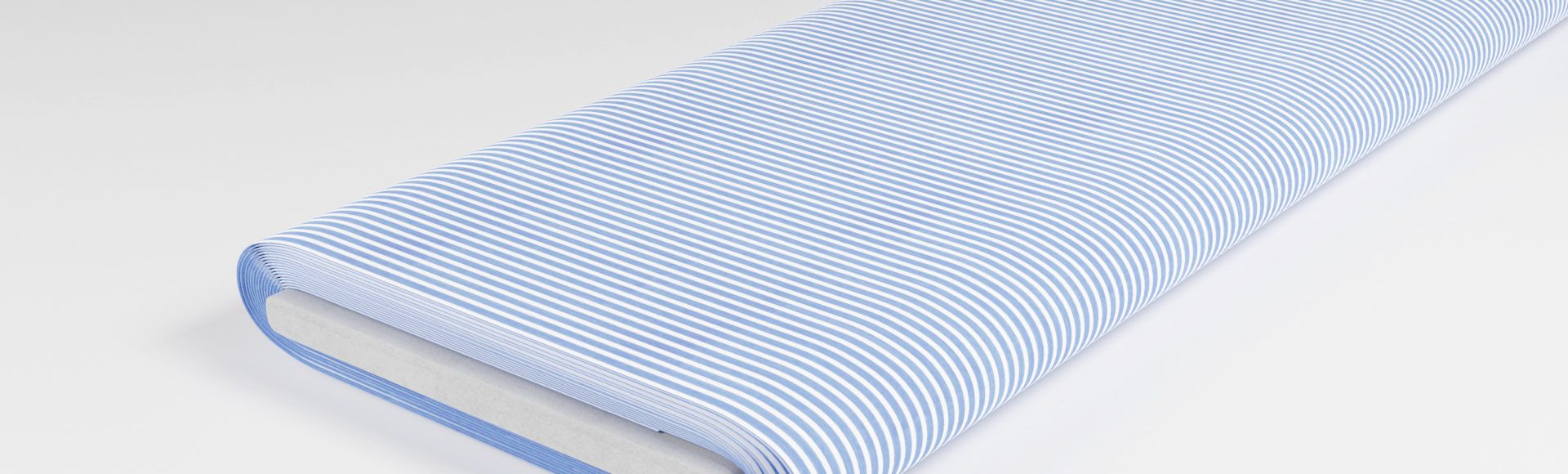 Popeline Hellblau gestreift