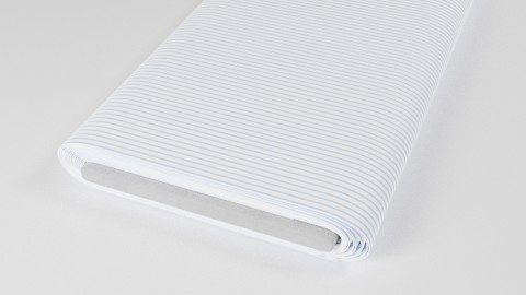 Halbzwirn Hellblau gestreift