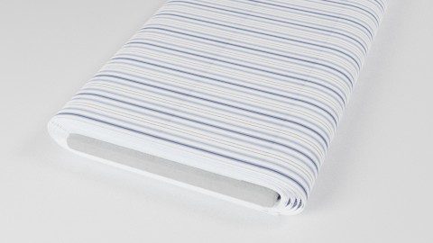 Vollzwirn Dunkelblau Hellblau gestreift