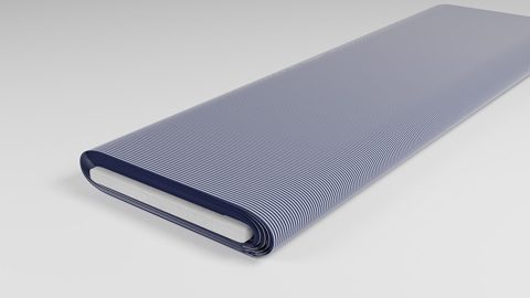 Popeline Dunkelblau gestreift